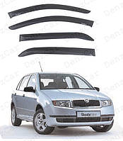 Ветровики Skoda Fabia I Hb/Sd 2000-2007 (на скотче)\Дефлекторы окон Шкода Фабия 1 седан\хетчбек