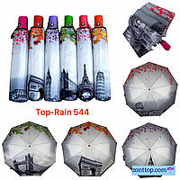Женский зонт полуавтомат на 9 спиц, антиветер, Toprain544