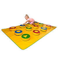 Детский мягкий модульный набор Hop-Hop Топ-топ поролон и ПВХ, Разноцветный