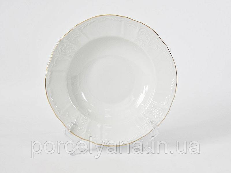Тарілка глибока 23 см Thun Bernadotte обведення золото 311011, фото 1