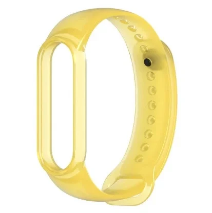 M5 M6 Силіконовий Браслет Xiaomi Mi band 5 6 Ремінець для Смарт Годин (прозорий жовтий), фото 1
