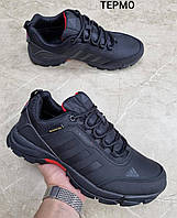 Мужские кроссовки Adidas Goretex ТЕРМО комбинированные черные р 41-46