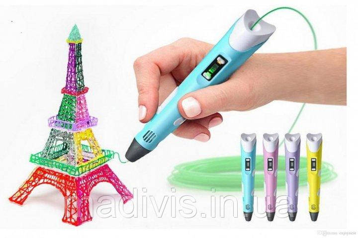 3D Ручка PEN-3 (3-е поколение) с LCD-дисплеем + 3D Трафареты в подарок - фото 2 - id-p1549983757