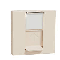 Розетка комп'ютерна RJ45 кат. 6 UTP 2 модулі бежевий Unica New Schneider Electric (NU341544)