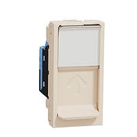 Розетка комп'ютерна RJ45 кат. 6 UTP 1 модуль бежевий Unica New Schneider Electric (NU341444)