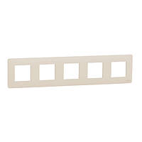 Рамка 5-постова бежевий Studio Unica New Schneider Electric (NU201044)