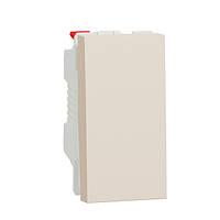 Перемикач 1-клавішний модуль бежевий Unica New Schneider Electric (NU310344)