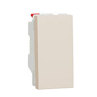 Вимикач 1-клавішний 1 модуль бежевий Unica New Schneider Electric (NU310144)