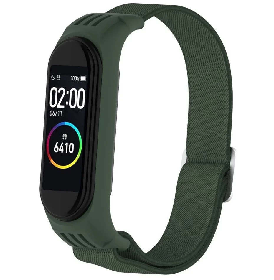 Нейлоновий Ремінець для Xiaomi Mi Band 3/4/5/6 Браслет M3 M4 M5 M6 (Army Green), фото 1