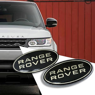 Емблема (шильдик, логотип, значок) RANGE ROVER (Ренж Ровер) Ч/Б, фото 2