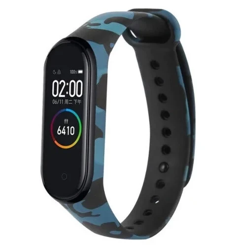 Камуфляжний Браслет для Xiaomi Mi Band 3/4/5/6 Силіконовий Ремінець M3, M4, M5 M6