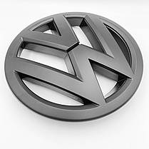 Емблема передня VW Volkswagen 150 мм TIGUAN, PASSAT B7 (NMS) USA - Чорний Матовий (561853600), фото 5