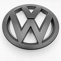 Емблема передня VW Volkswagen 150 мм TIGUAN, PASSAT B7 (NMS) USA - Чорний Матовий (561853600), фото 4