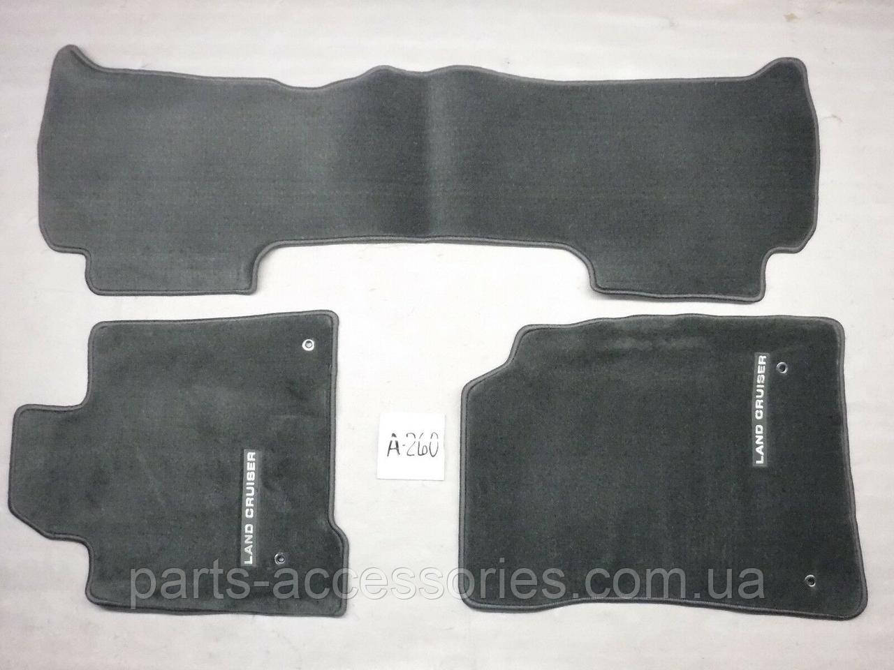 Toyota Land Cruiser 200 2007-2012 Килимки велюрові передні темно-сірі килими Нові Оригінал