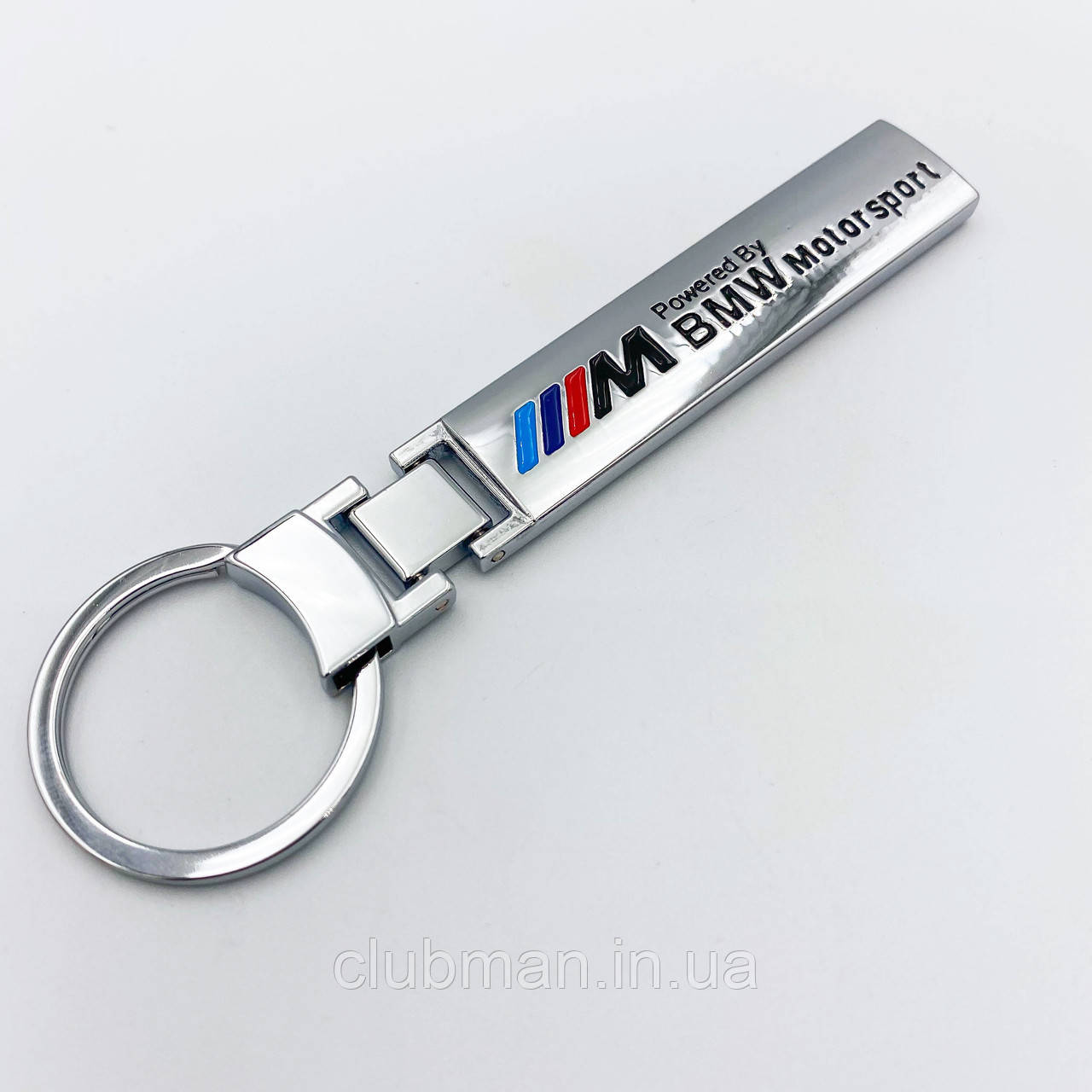 Брелок для ключів BMW (БМВ) M-performance металевий сріблястий