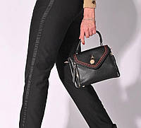 Женская черная сумка с ремнем код 7-3198