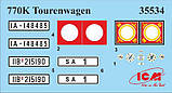 Пластикова модель 1/35 ICM 35534 німецький легковий автомобіль Typ 770K Tourenwagen з відкритим тентом, фото 2