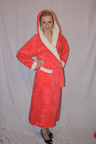 Халат довгий з подвійним капюшоном, фото 1