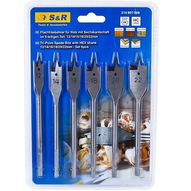 Набір свердел для дерева S&R Meister (216807006) 6 шт., фото 1