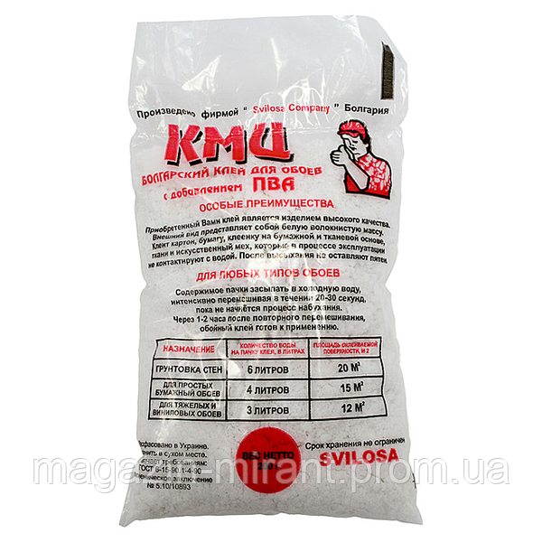 Купить Обойный Клей КМЦ С Добавлением ПВА 200 Гр. (Svilosa.
