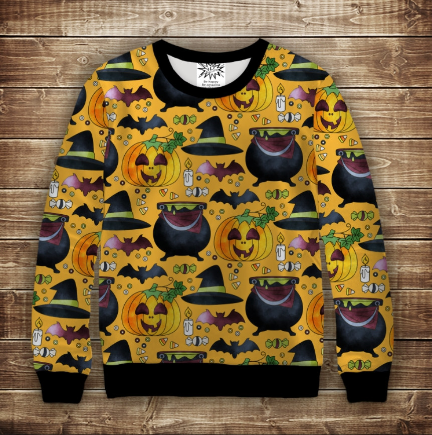 Свитшот с 3D принтом Halloween Хеловін Атрибути відьми ВСІ Розміри, фото 1
