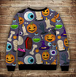 Свитшот с 3D принтом Halloween Хеловін Атрибути свята ВСІ Розміри, фото 2