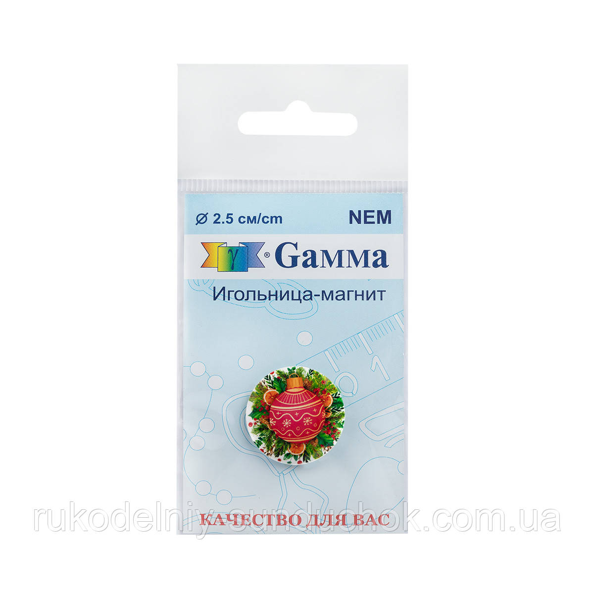 Игольниц-магніт Gamma NEM №43 Новорічна іграшка