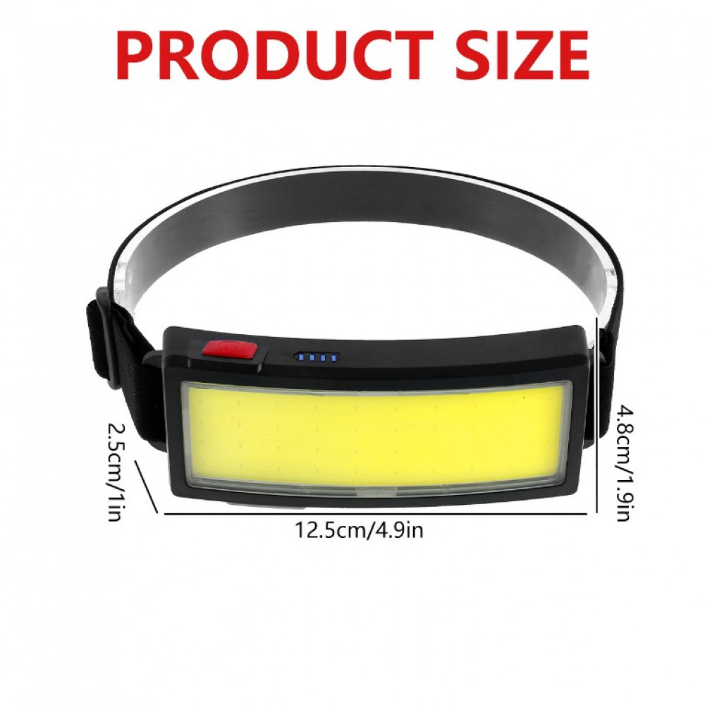 Налобний ліхтар Bailong BL-F007, WD163, COB, USB, 8130, фото 1