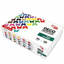 Набір акрилових фарб для декору матових 24 кольори по 20 мл Rosa Talent, 90747263