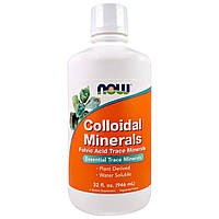 УЦІНКА Колоїдні Мінерали, Colloidal Minerals, Now Foods, 946 мл (вм'ятина)