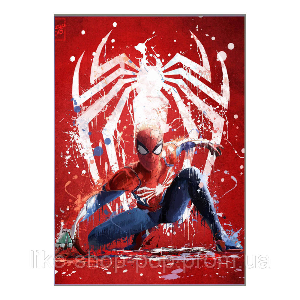 Постер плакат Человек паук Супергерои Марвел 42х29 см А3 (poster_0303 ...