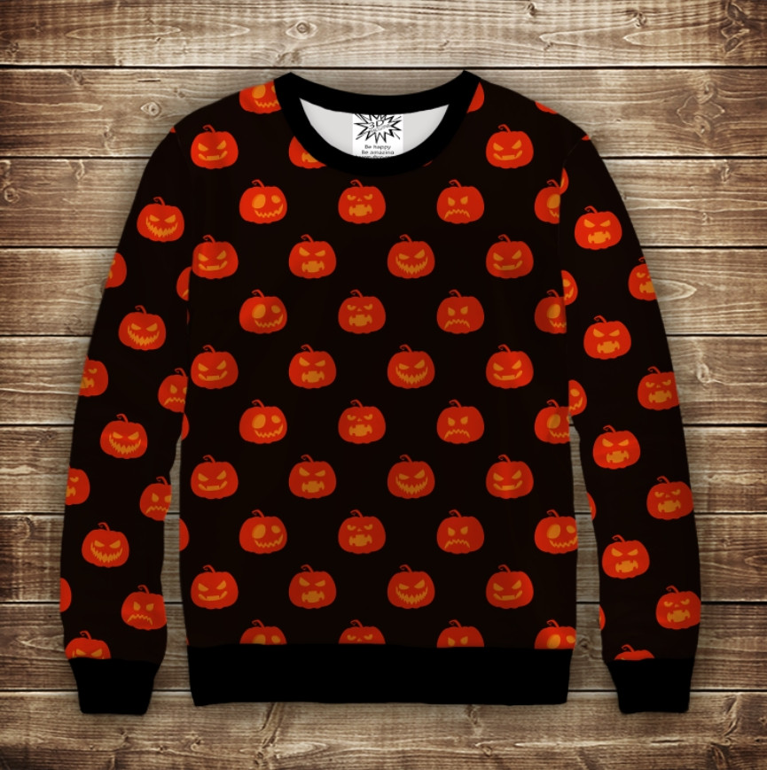 Свитшот с 3D принтом Halloween Хеловін гарбузи ВСІ Розміри, фото 1