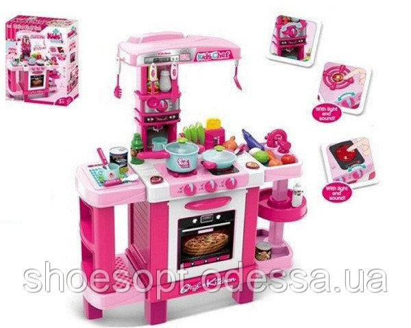 Кухня дитяча з плитою, духовкою, мийкою, посудом, світлом, звуком, фото 1