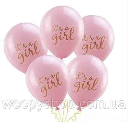 Кулька надувна рожева "it's a girl"