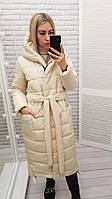 Куртка зимова ковдра матова молочного кольору/ молоко M032