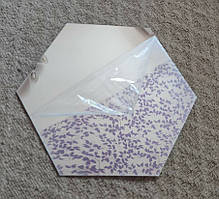 Дзеркальні наклейки шестикутні пластикові 20 х 23 х 11,5 см 4 шт набор Б239, фото 5