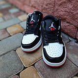 Жіночі кросівки в стилі Nike Air Jordan 1 Low UNC 23 білі з чорним і червоним, фото 6