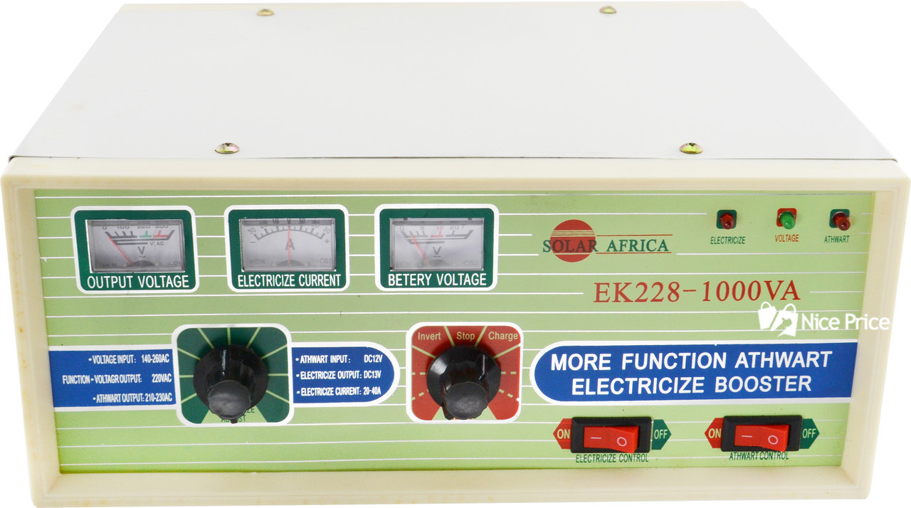 Перетворювач напруги AC/DC Solar Africa EK228-1000VA 1000W з 12 в на 220 V з зарядкою (2010)