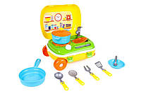 Іграшкова Кухня з набором посудки у валізі тм Технок