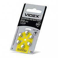 Батарейки воздушно-цинковые Videx ZA10 (PR70) 6 шт/бл