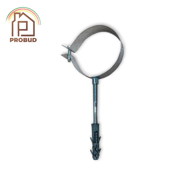 Хомут труби водостічний з дюбелем (оцинковка)