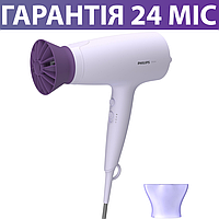 Фен Philips Series 3000, насадка концентратор, белый/фиолетовый (Филипс)