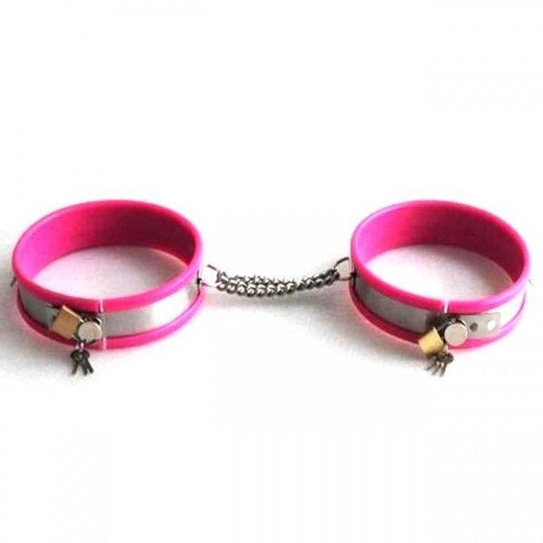 Наножники на ноги рожеві для БДСМ-ігор Кайф, фото 1