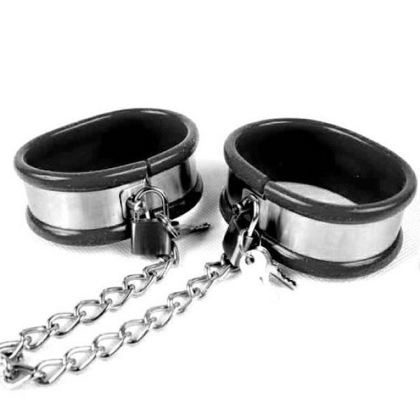 Наножники зі сталі з чорною підкладкою для БДСМ Кайф, фото 1