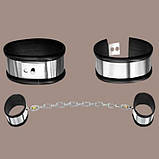 Наножники зі сталі з чорною підкладкою для БДСМ Кайф, фото 2