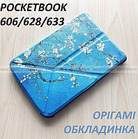 Защитный женский чехол оригами на Pocketbook 606 / 628 / 633 (Blooming tree)