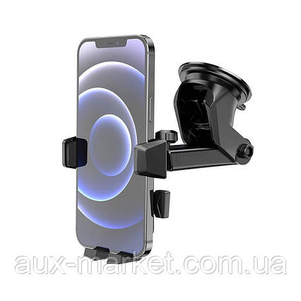 Автомобільний тримач для смартфонів HOCO David one-button center console car holder CA83, фото 1