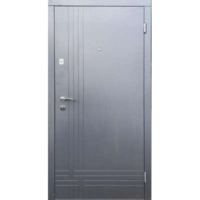 Вхідні двері Сіті Лайт антрацит/біле дерево рама 1 труба + термоміст Redfort Оптима плюс вулиця, фото 1