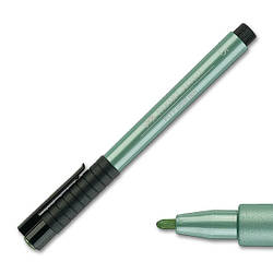 Ручка капілярна Faber-Castell PITT® ARTIST PEN Metallic M (1,5 мм), колір зелений №294, 167394
