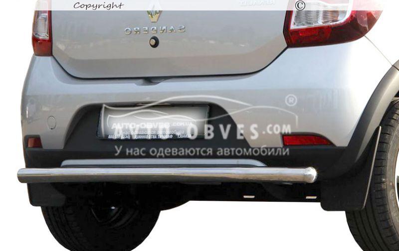 Захист заднього бампера Renault Sandero Stepway - тип: прямий вус, д:60*1.6мм, фото 1